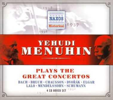 Yehudi Menuhin Plays The Great Concertos (4 CD box set, APE)