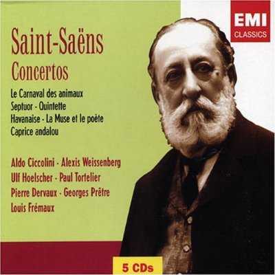 Ciccolini, Tortelier: Saint-Saens - Piano, Violin, Cello Concertos (5 CD, APE)