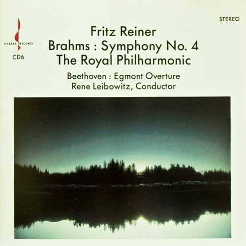 Reiner, Leibowitz: Brahms - Symphony no.4, Beethoven - Egmont Overture (FLAC)