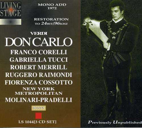 Molinari-Pradelli: Verdi - Don Carlo, New York 06.1972 (3 CD, FLAC)