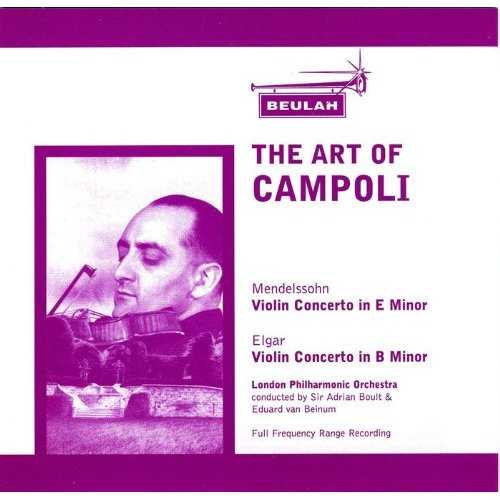 The Art of Campoli Vol.01-03 (3 CD, FLAC)