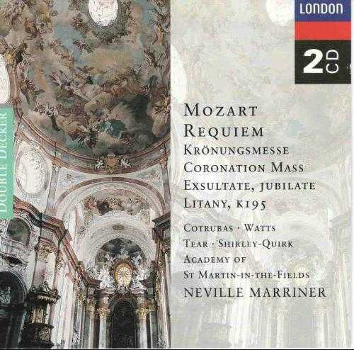Marriner: Mozart - Requiem, Coronation Mass, Exsultate, Jubilate, Litany (2 CD, APE)