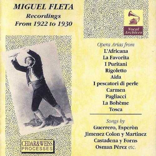 Miguel Fleta - Recordings from 1922 to 1930 (WAV)