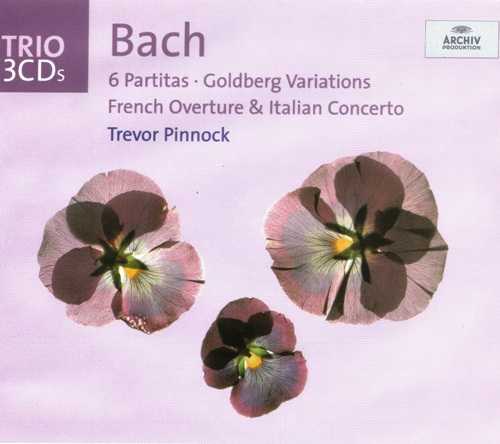 Pinnock: Bach - 6 Partitas, Goldberg Variations, French Overture, Italian Concerto (3 CD box set, FLAC)