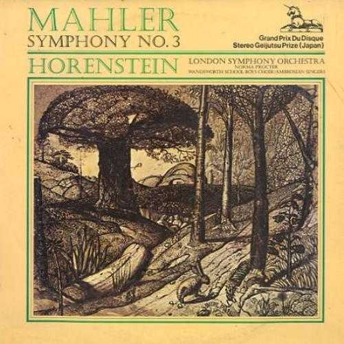 Horenstein: Mahler - Symphony no.3 (2 LP, 24bit/192kHz)