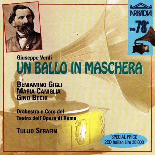 Serafin: Verdi - Un Ballo in Maschera, Roma 1943 (2 CD, APE)