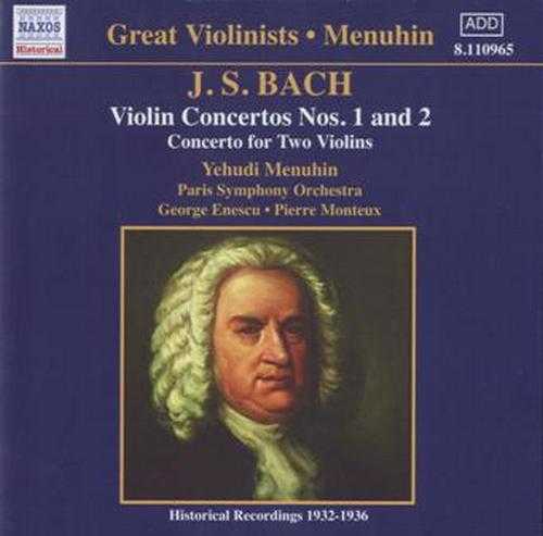 Great Violonists, Menuhin: Bach - Violin Concertos (APE)
