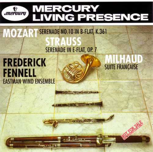 Mozart - Serenade no.10, Strauss - Serenade in E-flat, Milhaud - Suite Française (APE)