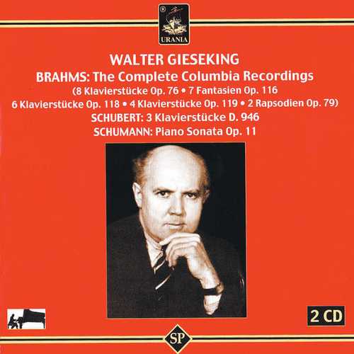 Gieseking: Brahms - The Complete Columbia Recordings, Schubert, Schumann (FLAC)