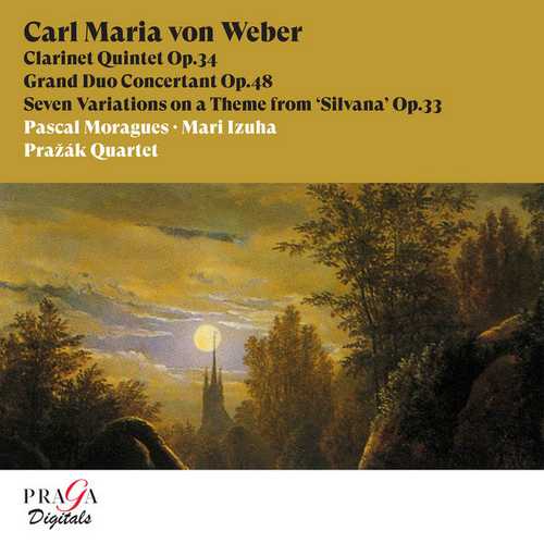Pražák Quartet: Weber - Clarinet Quintet op.34, Grand Duo Concertant op.48, Seven Variations on a Theme from Silvana op.33 (24/96 FLAC)