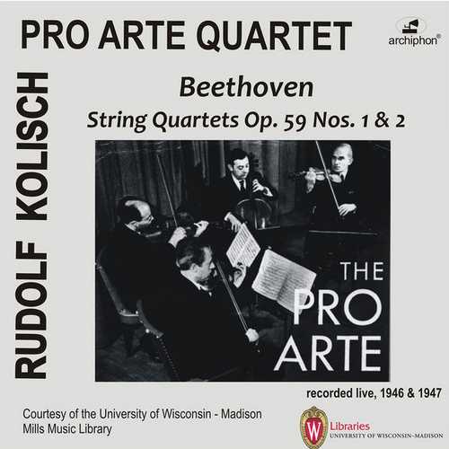 Pro Arte Quartet: Beethoven - String Quartets op.59 no.1 & 2 (FLAC)