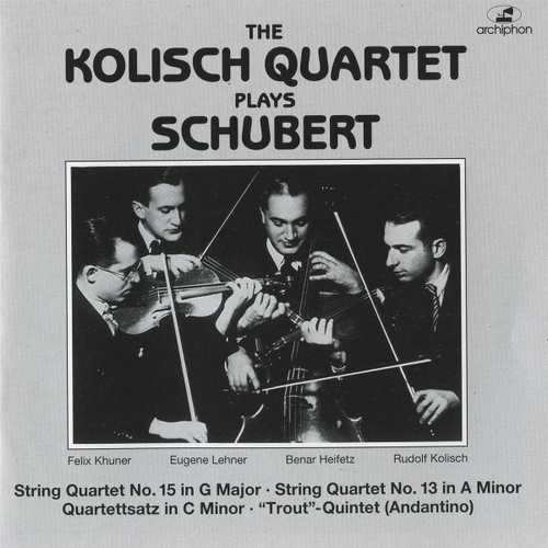 The Kolisch Quartet Plays Schubert (FLAC)