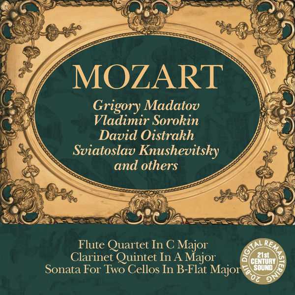 Mozart - Flute Quartet, Clarinet Quintet, Sonata for Two Cellos (FLAC)