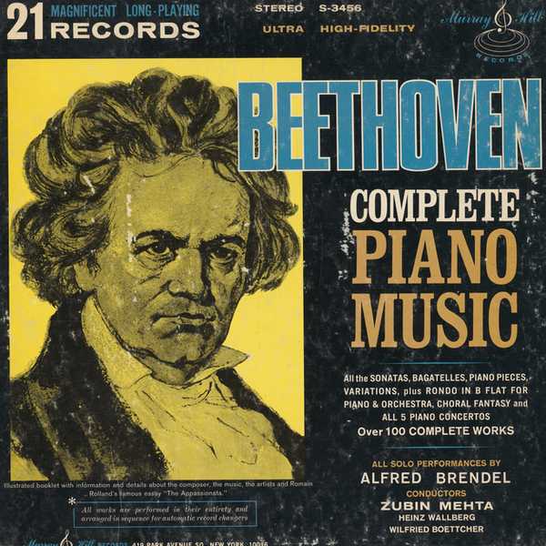 Alfred Brendel, Zubin Mehta, Heinz Wallberg, Wilfried Boettcher: Beethoven - Complete Piano Music (24/96 FLAC)