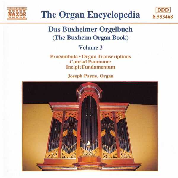 Joseph Payne: The Buxheim Organ Book vol.3 (FLAC)