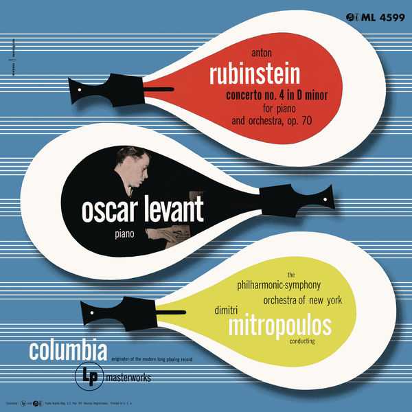 Levant, Mitropoulos: Rubinstein - Concerto no.4 op.70 (24/96 FLAC)