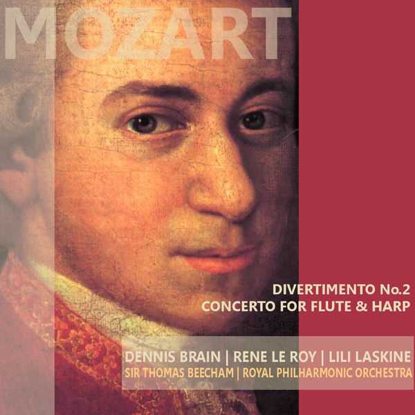 Beecham: Mozart - Divertimento no.2, Concerto for Flute and Harp (FLAC)