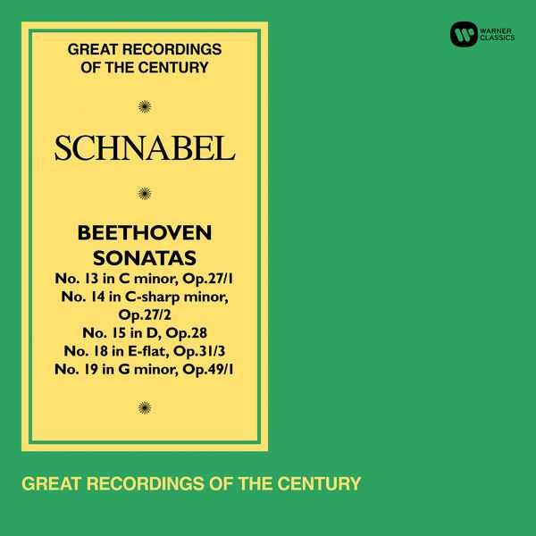 Artur Schnabel: Beethoven - Piano Sonatas no.13, 14, 15, 18 & 19 (FLAC)