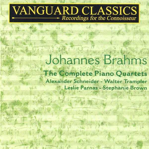 Schneider, Trampler, Parnas, Brown: Johannes Brahms - The Complete Piano Quartets (FLAC)