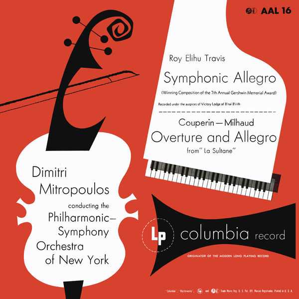 Mitropoulos: Travis - Symphonic Allegro; Couperin-Milhaud - Overture and Allegro from "La Sultane" (24/44 FLAC)