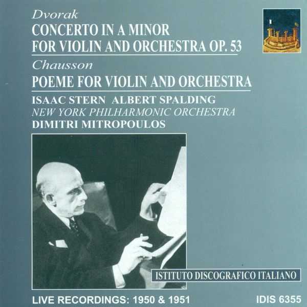Mitropoulos: Dvořák - Concerto in A Minor for Violin and Orchestra op.53; Chausson - Poeme for Violin and Orchetra (FLAC)