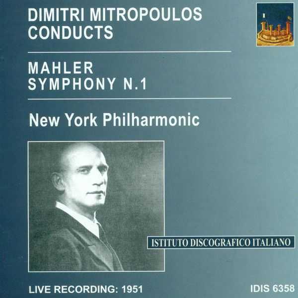 Dimitri Mitropoulos conducts Mahler - Symphony no.1. Live Recording 1951 (FLAC)