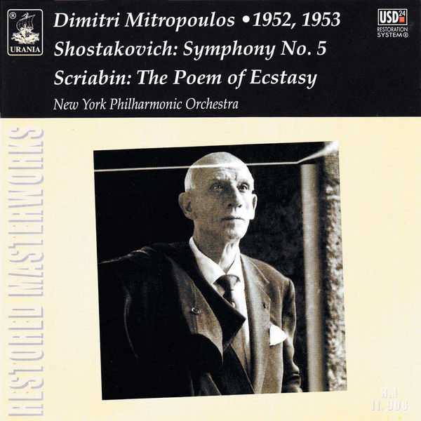 Mitropoulos: Shostakovich - Symphony no.5; Scriabin - The Poem of the Ecstasy (FLAC)