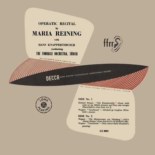 Operatic Recital by Maria Reining with Hans Knappertsbusch (FLAC)