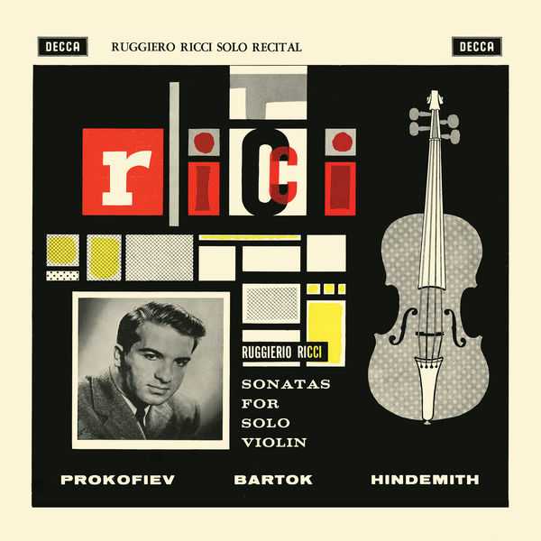 Ricci: Bartók - Violin Sonata; Stravinsky - Elégie; Prokofiev - Violin Sonata; Hindermith - Violin Sonata op.31 no.1 & 2 (FLAC)