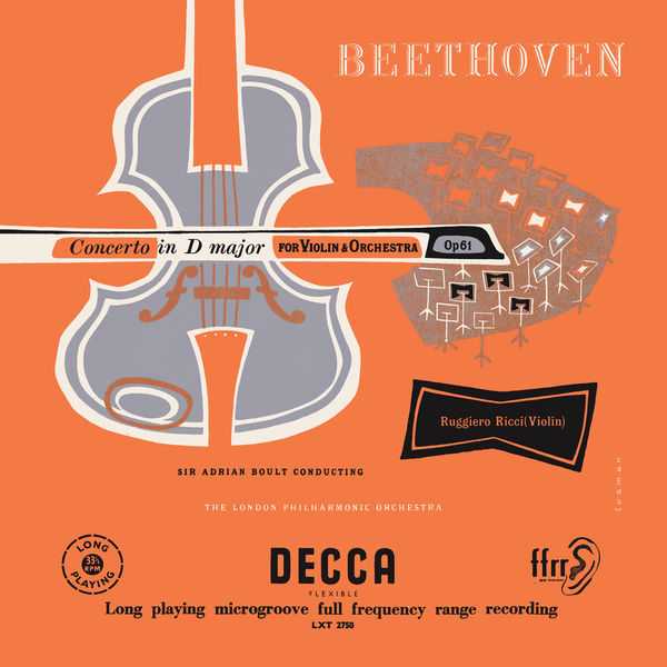 Ricci, Kreisler, Boult, Sargent: Beethoven, Tchaikovsky - Violin Concertos (FLAC)