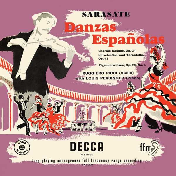 Ricci, Persinger: Sarasate - Danzas Españolas, Caprice Basque, Introduction et Tarantelle, Zigeunerweisen (FLAC)