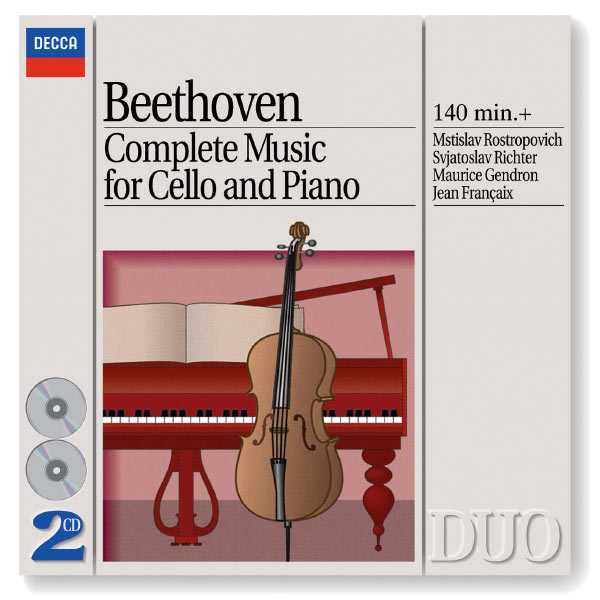 Rostropovich, Richter, Gendron, Françaix: Beethoven - Complete Music for Cello and Piano (FLAC)