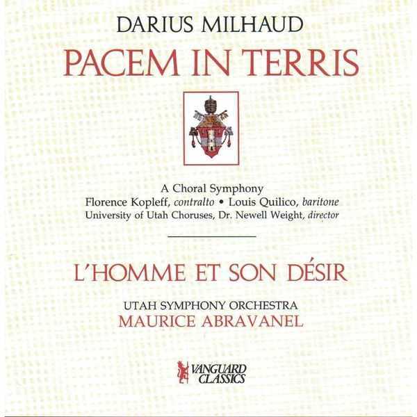 Abravanel: Darius Milhaud - Pacem in Terris, L'Homme et Son Désir (FLAC)