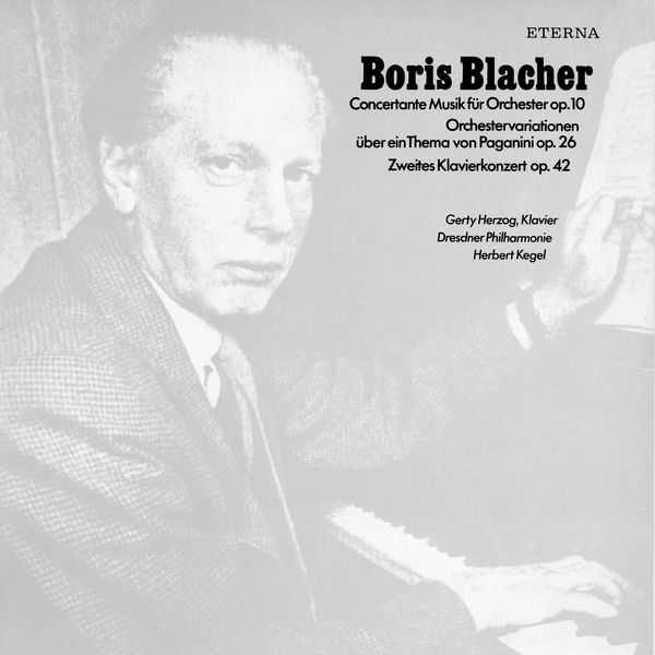 Kegel: Blacher - Concertante Musik für Orchester, Orchestervariationen über ein Thema von Paganini, Zweites Klavierkonzert (FLAC)