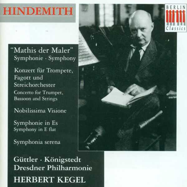 Kegel: Hindemith - Mathis der Maler, Concerto for Trumpet, Bassoon and Strings, Nobilissima Visione Suite, Symphonies (FLAC)