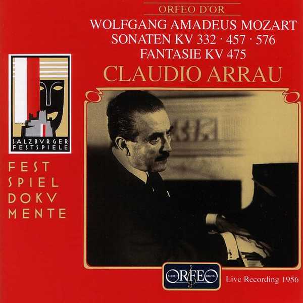 Arrau: Mozart - Piano Sonatas KV.332, 457, 576, Fantasia KV475 Live 1956 (FLAC)
