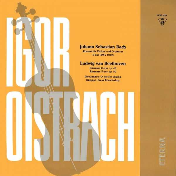 Oistrakh, Konwitschny: Bach - Konzert für Violine und Orchester BWV 1042, Romanzen op.40 & 50 (FLAC)
