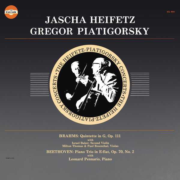 The Heifetz-Piatigorsky Concerts: Brahms - String Quintet no.2 op.111; Beethoven - Piano Trio no.2 op.70 (FLAC)