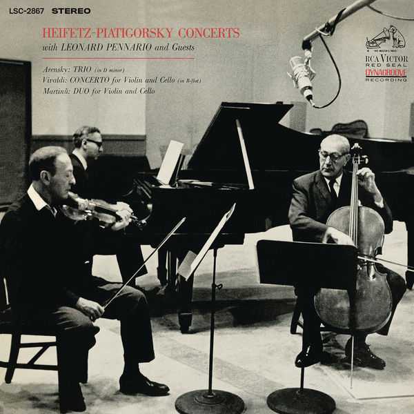 Heifetz-Piatigorsky Concerts: Arensky - Piano Trio in D Minor; Vivaldi - Concerto for Violin and Cello; Martinu - Duo for Violin and Cello (FLAC)