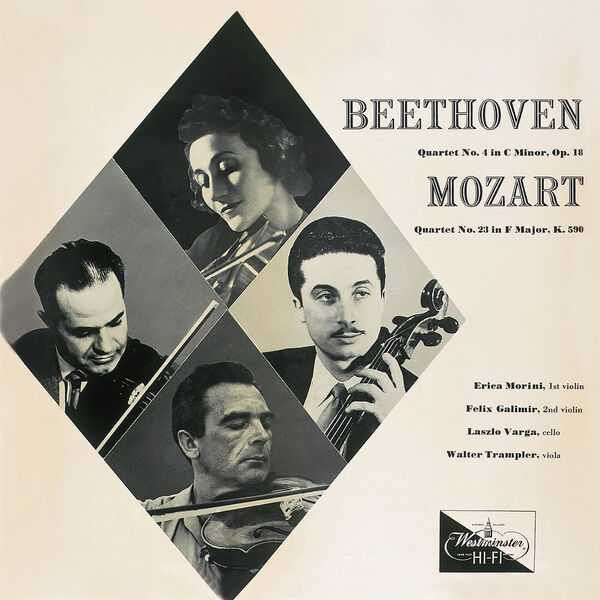 Morini, Galimir, Varga, Trampler: Beethoven - Quartet no.4 in C Minor op.18; Mozart - Quartet no.23 in F Major K.590 (FLAC)
