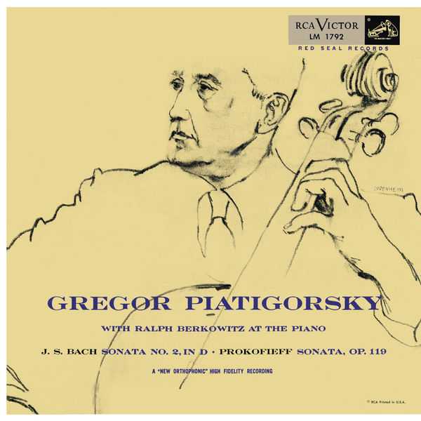 Piatigorsky: Bach - Sonata no.2 in D; Prokofiev - Sonata op.119 (24/96 FLAC)