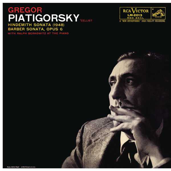 Piatigorsky, Berkowitz: Hindemith - Sonata in E Major; Barber - Sonata in C Minor op.6 (24/96 FLAC)