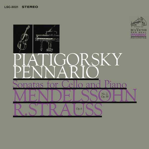 Piatigorsky, Pennario: Mendelssohn, Strauss - Sonatas for Cello and Piano (24/192 FLAC)