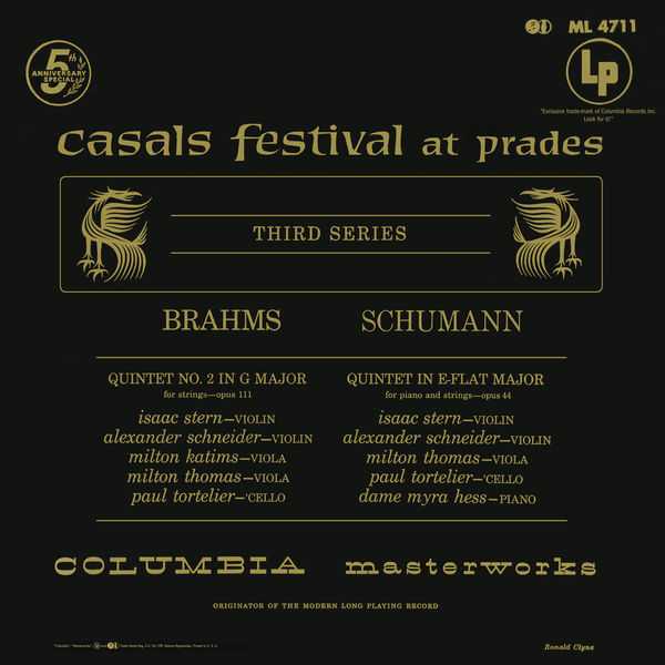 Casals Festival at Prades: Brahms - Quintet no.2; Schumann - Quintet in E Flat Major (24/192 FLAC)