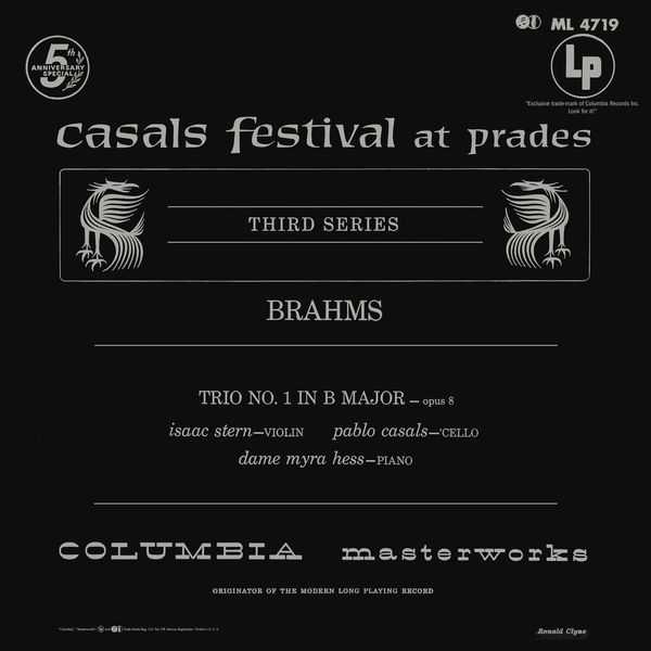 Casals Festival at Prades: Brahms - Trio no.1 in B Major op.8 (FLAC)