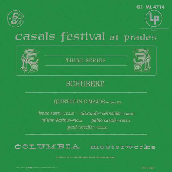 Casals Festival at Prades: Schubert - String Quintet in C Major op.161 (FLAC)