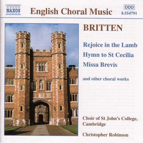 Robinson: Britten - Rejoice in the Lamb, Hymn to St. Cecilia, Missa Brevis (FLAC)