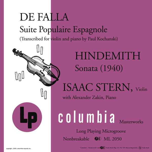 Stern, Zakin: Falla - Suite Populaire Espagnole; Hindemith - Sonata 1940 (FLAC)
