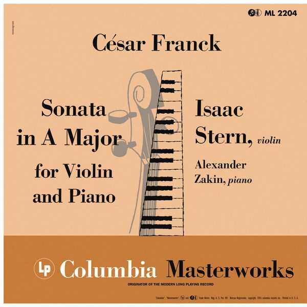 Stern, Zakin: Franck - Sonata in A Major for Violin and Piano (24/192 FLAC)