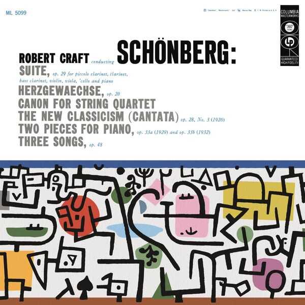 Craft: Schönberg - Suite op.29, Herzgewaechse, Canon for String Quartet, The New Classicism, Two Pieces for Piano, Three Songs (24/192 FLAC)